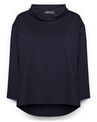 Elena Miro - T-Shirt Met Zachte Kraag - Lyst