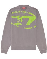 DIESEL - Hoodies & Sweatvesten ,Paars ,Katoen Stijlvolle Sweatshirts & Hoodies Voor Mannen - Lyst