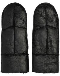 Re:designed - Accessoires ,Zwart ,Leer Shearling Touchscreen Winter Wanten - Lyst