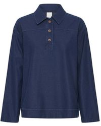 Ichi - Ihkate Denim Ls Toppe & T-Hemden - Lyst