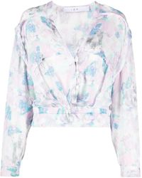 IRO - Top De Blusa Casual Azul, Mujer, Talla - Lyst