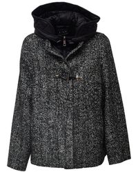 Fay - Jassen ,Zwart ,Wol Cappa Toggle Coat - Lyst