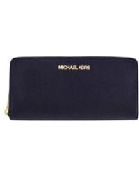 Michael Kors - Schwarze jet set travel geldbörse - Lyst