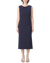 Patrizia Pepe - Blaues Ärmelloses A-Linien-Kleid - Lyst