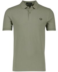 Fred Perry - Tops ,Groen ,Katoen Polo Shirt Met Korte Mouwen - Lyst