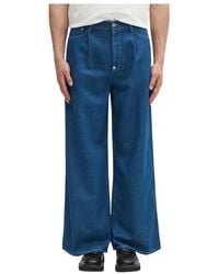 KENZO - Jeans ,Blauw ,Katoen Jeans Met Plooien - Lyst