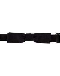 Dolce & Gabbana - Schwarze seidenverstellbare hals-papillon-krawatte - Lyst