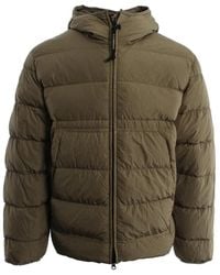 C.P. Company - Jassen ,Groen ,Leer Chrome-R Goggle Down Jacket - Lyst