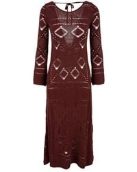 Akep - Kleedjes ,Bruin ,Stijlvolle Jurken Voor Vrouwen - Lyst