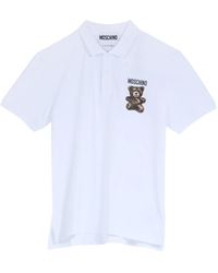Moschino - Tops ,Wit ,Katoen Adrian Wit Katoenen Poloshirt - Lyst