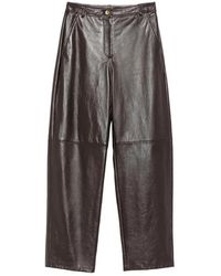 Max Mara - Broeken ,Bruin ,Leer Leather Pant - Lyst