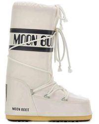 Moon Boot - Weiße Nylon Iconic Winterstiefel - Lyst