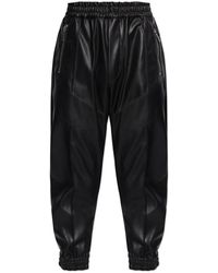 DSquared² - Broeken ,Zwart ,Leer Faux Leather Jogging Pant - Lyst
