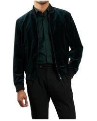 HUGO - Velvet Bomber Jacket - Lyst
