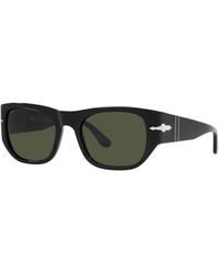 Persol - Stylische sonnenbrille mit grüner linse - Lyst