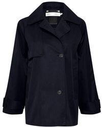 Inwear - Marineblauwe Jas Met Unieke Twist - Lyst