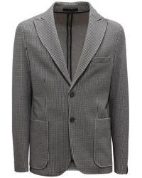 Paolo Pecora - Jassen ,Grijs ,Houndstooth Jas - Lyst