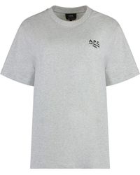 A.P.C. - Baumwoll logo t-shirt - Lyst