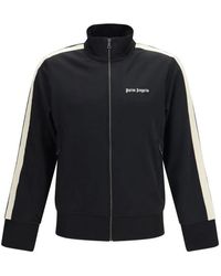 Palm Angels - Hoodies & Sweatvesten ,Zwart ,Polyester Classic Logo Track Jacket - Lyst