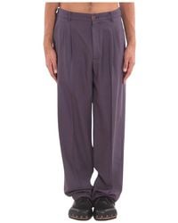 Magliano - Broeken ,Paars ,Wol Signature Double Pleats Wool Pants - Lyst
