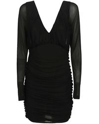 Saint Laurent - Vestido de fiesta negro para mujeres - Lyst