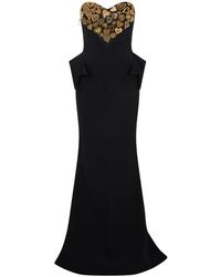 Moschino - Lange Jurk Met Sweetheart Halslijn - Lyst