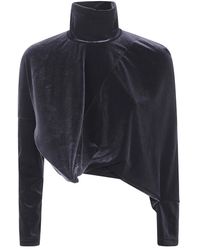 Junya Watanabe - Truien & Vesten ,Zwart ,Asymmetrische Coltrui - Lyst