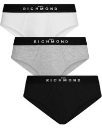 John Richmond - Ondergoed ,Veelkleurig ,Katoen Tripack Low Waist Tricolor Katoenen Boxer Briefs - Lyst