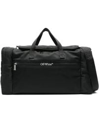 Off-White c/o Virgil Abloh - Weekender Logo Duffle Bag Zwart - Lyst