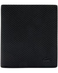 Lacoste - Leder Kartenhalter Chantaco Schwarz - Lyst