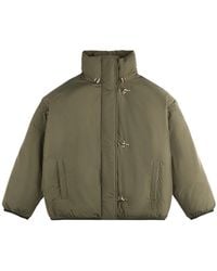 Fay - Jassen ,Groen ,Leer Bomber Imbottito 3 Ganci V800 - Lyst