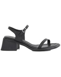 Vagabond Shoemakers - Sandalias de tacón medio en cuero - negro - Lyst
