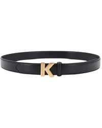Karl Lagerfeld - Cintura in pelle con chiusura regolabile - Lyst