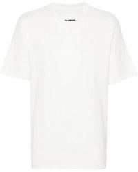 Jil Sander - T-Shirt Met Ronde Hals - Lyst