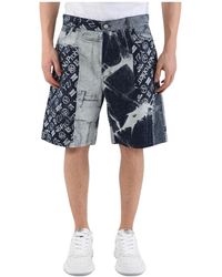 Aries - Denim patchwork shorts - Lyst