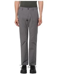 Incotex - Grijze Straight Fit Chinos Broek - Lyst