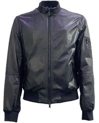 Peuterey - E Lederjacke mit -Logo - XL - Lyst
