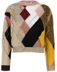 Moschino - Diamantmuster Lurex Inlay Top - Lyst