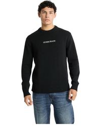 Guess - Truien & Vesten ,Zwart ,Katoen Stijlvolle Hoodies Voor Mannen - Lyst