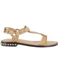 Ash - Schoenen ,Bruin ,Leer Cocco Leren Sandaal Met Gouden Studs - Lyst
