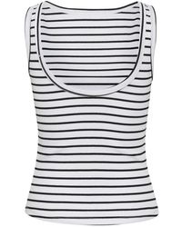 Gestuz - Tops ,Veelkleurig ,Katoen Omkeerbare Streep Top Bright - Lyst