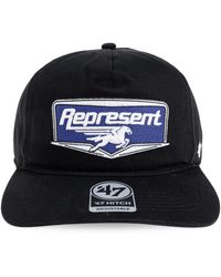 Represent - Accessoires ,Zwart ,Katoen Nothing Faster Applique Patch Cap - Lyst