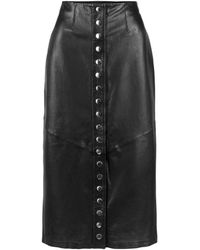 Envelope - Rokken ,Zwart ,Stijlvolle Leren Pencil Rok - Lyst