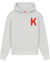 KENZO - Hoodies & Sweatvesten ,Grijs ,Katoen Lucky Tiger Hoodie - Lyst