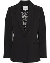 Ichi - Jassen ,Zwart ,Polyester Zwarte Elegant Blazer Met Lange Mouwen - Lyst