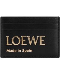 Loewe - Porta carte nero stampato portafoglio donna - Lyst