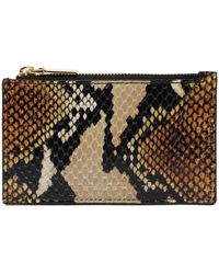 McQueen - Schlangenmuster Kartenhalter Geldbörsen - Lyst