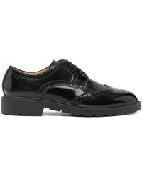 Bally - Zwarte Leren Brogue Veterschoenen - Lyst