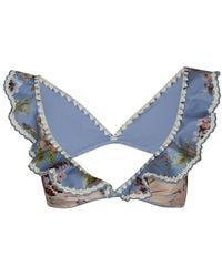 Zimmermann - Awaken Crochet Tri Bikini Top - Lyst