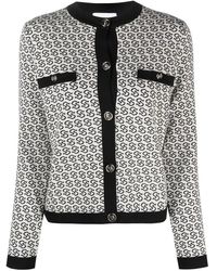 Ferragamo - Truien & Vesten ,Wit ,Wol Multicolour Wollen Vest - Lyst